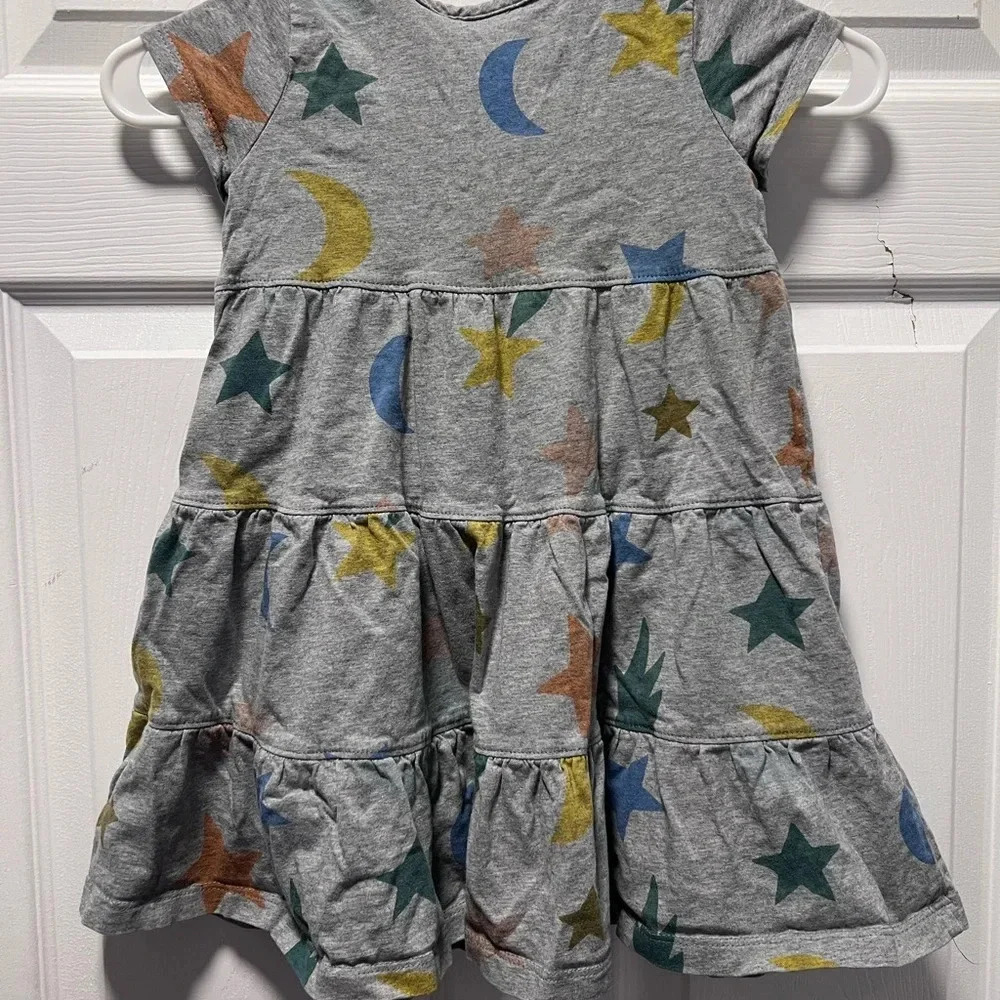 Hanna Andersson Twirl Dress Size 4 Stars & Moon - Picture 4 of 6